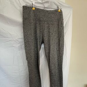 Woolx Gray Marled McKenna Women's Pocket Leggings Size S Merino Wool Athleisure